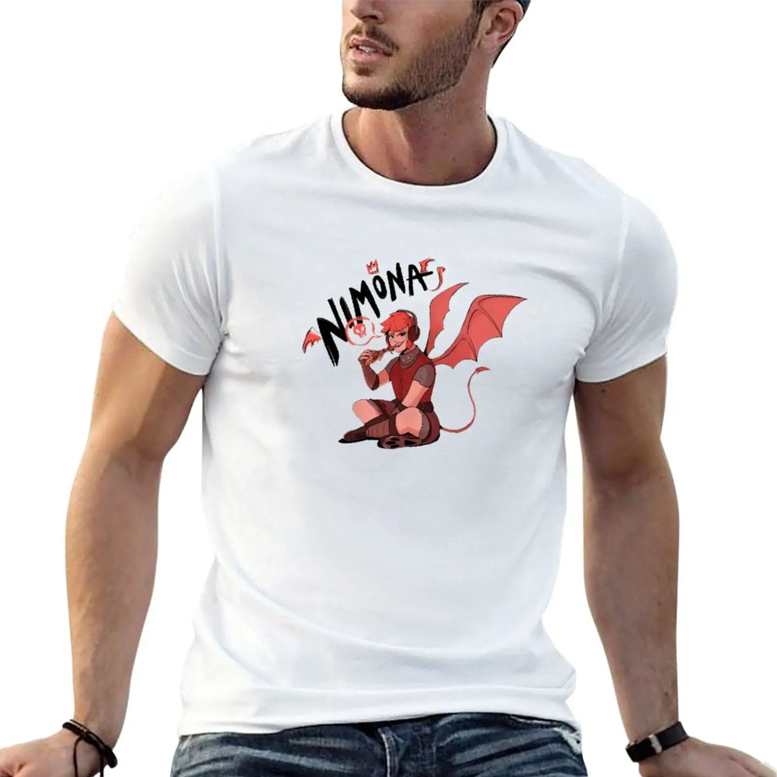 

New Nimona a Nimona a Nimona T-Shirt custom t shirt Blouse vintage clothes black t-shirts for men