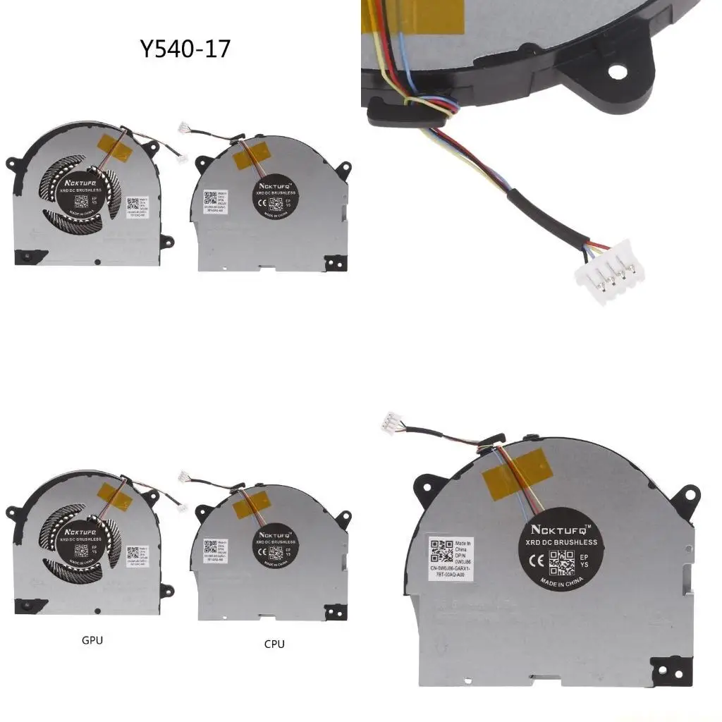 

CPU GPU Fan Laptop Cooler For Legion Y540-17 Y540-17IRH GTX1660 5V Notebook Fan