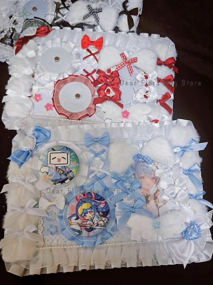 Neues Ita Bag Anime Abzeichenhalter-Set: Süßer Band- und Spitzen-Pin-Organizer, Itabag Dekorative Einlegeplatte, Zubehör für Abzeichen-Display-Board – Detail 3