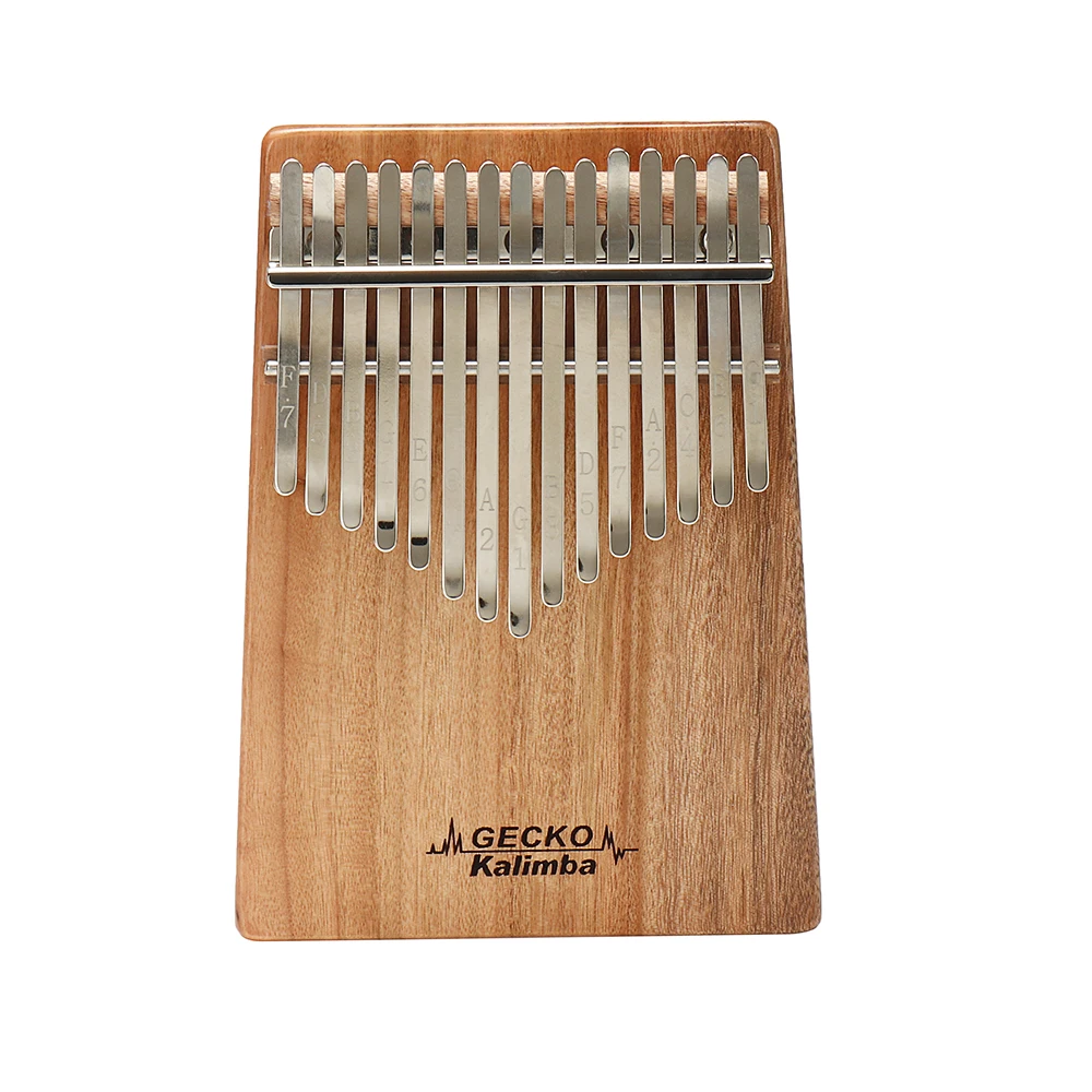 GECKO 15 Key Kalimba G Tone Thumb Piano Mbira Keyboard Instrument + Pickup Camphor Wood Kalimba Musical Instrument K15CAPEQ