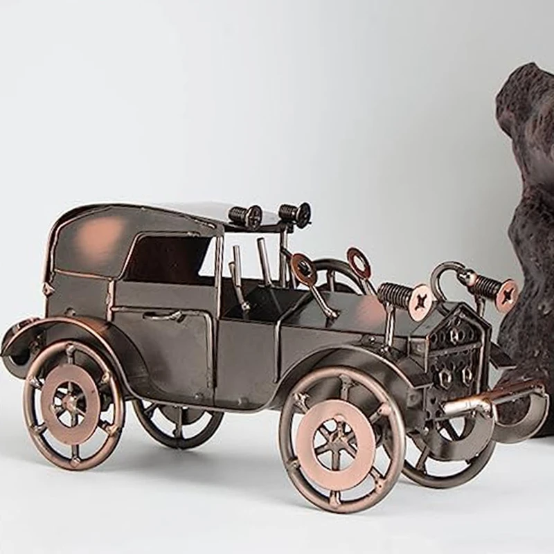 1 PCS Copper Desktop Home Decoration Metal Models Antique Vehicle Model Iron Car Model