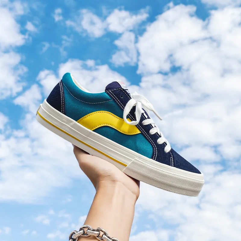Casual women Designer Shoes Women Canvas Shoe Flats Breathable Lace-Up Mixed Colors Skateboard Shoes Hip Hop Lovers Sneakers