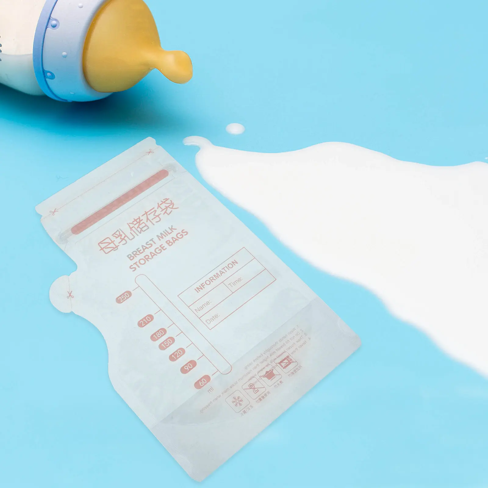150-個使い捨て母乳保存袋漏れ防止冷凍庫母乳保存袋授乳用便利な保管用
