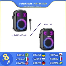 Tronsmart Halo 100 Speaker Halo 110 Bluetooth Speaker with 3-Way Sound System, Dual Audio Modes, App Control, for Karaoke, Party