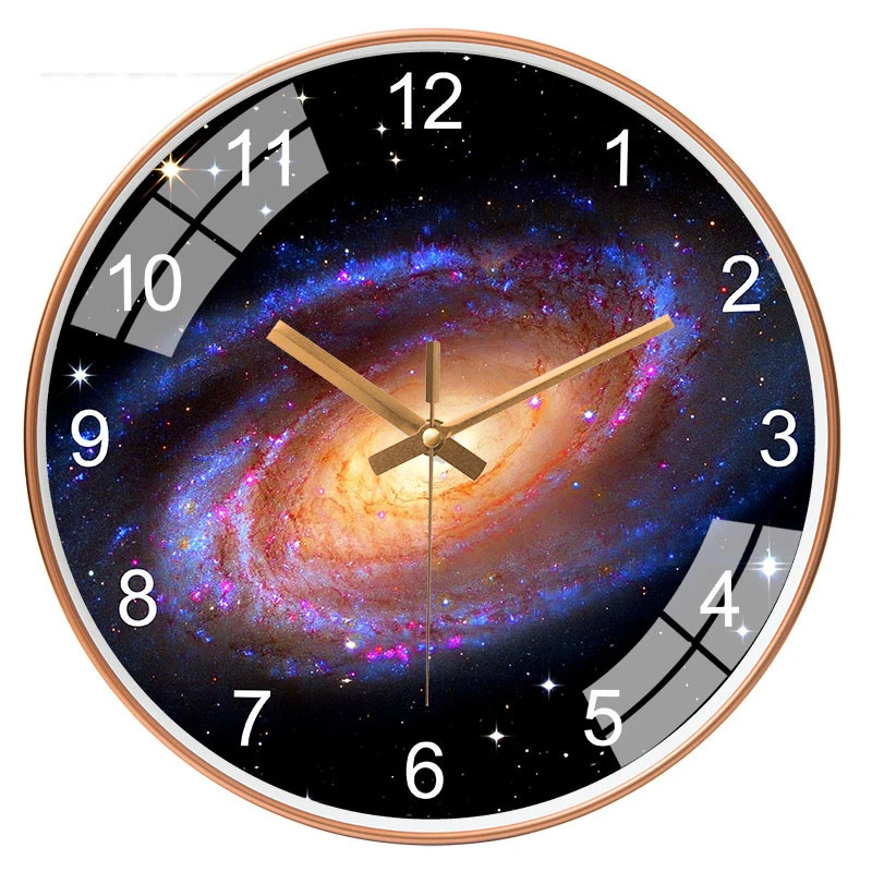 European-Style Wall Clock Modern Silent Living Room House Creative Super Quiet Galaxy Wall Clocks Home Decoration LQQ50YH