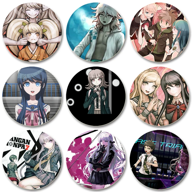 

32/44/58mm Danganronpa 2 Komaeda Nagito V2 Button Pin Hat Clothes Badge Cartoon Women Cute Fashion Funny Gift Collar Creative