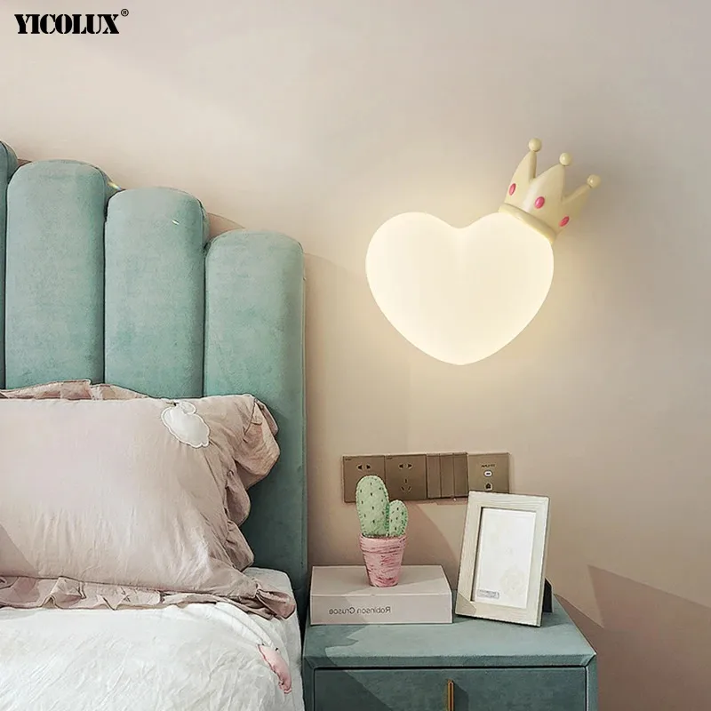 Modern Bedroom Wall Lamp Children\'s Room Night Lamp Cartoon Cute Boy Girl Room Corridor Wall Lamp Home Decoration Indoor Light