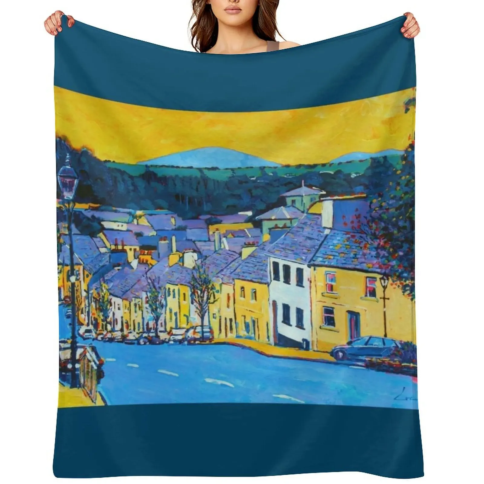 

Westport High Street, County Mayo, Ireland Throw Blanket Soft Beds Furry Quilt Kid'S Blankets