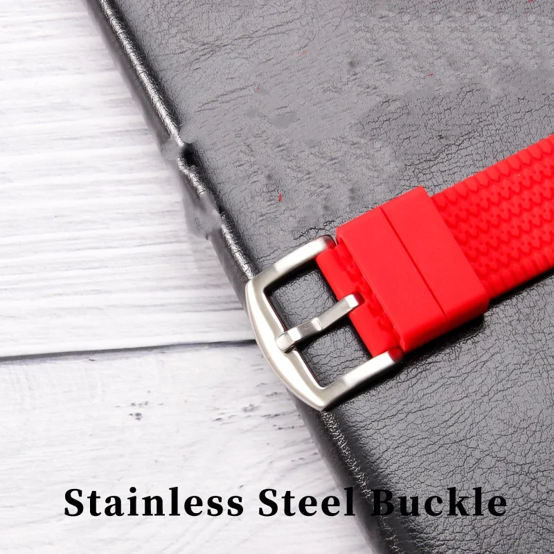 18mm 20mm 22mm 24mm cinturino per orologio in silicone morbido e traspirante di alta qualità per accessori per cinturini impermeabili in gomma universale