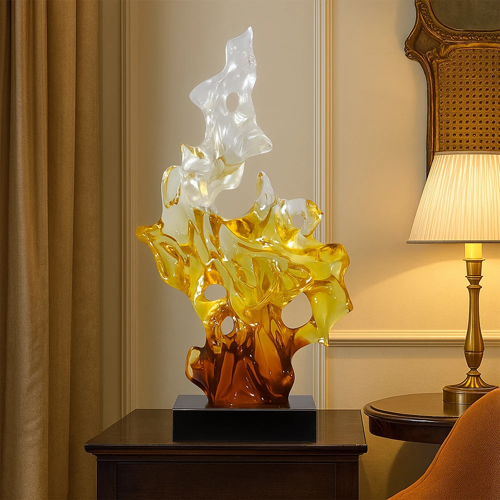 *#Q  Custom Clear Resin Sculpture Handmade Hotel Home Villa Decoration Art Ornament&