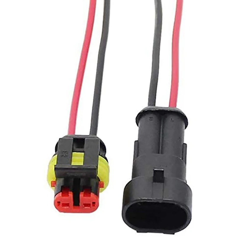 2Pin Way 16AWG Male & Female Waterproof Electrical Connectors Plug Socket Kit 1.5Mm Series Terminal Connector-10/5 Pack