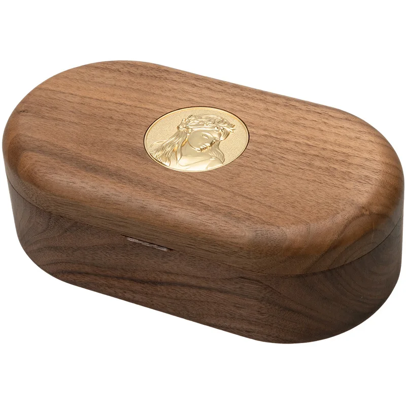

Jewelry Box Storage Box Solid Wood 2025 High-end Delicate Black Walnut Hand Jewelry Necklace Ring Storage