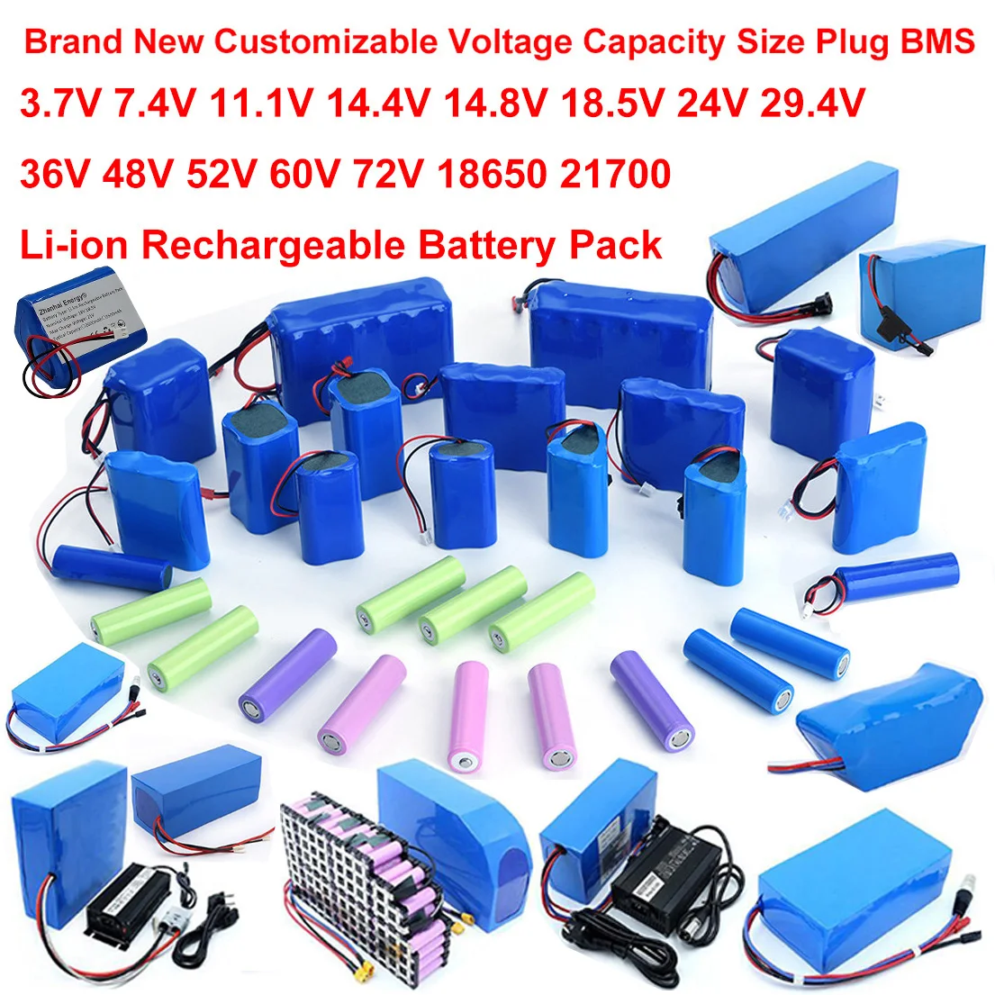 48V 10Ah 8Ah Battery 18650 Li-ion Rechargeable Battery Pack 13S 3P For Below 500W Electric Bike Scooters New Customizable