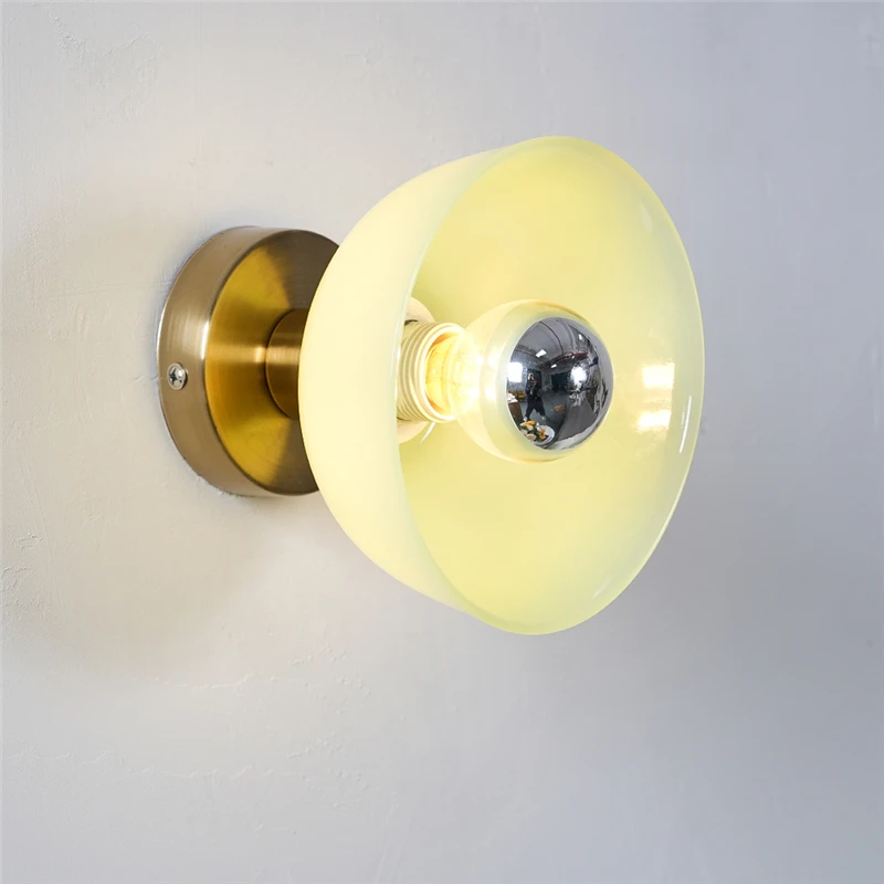 Nordic Rotundity Wall Lamps Retro Jade Bowl Decorative Wall Lights Modern Corridor Creative Kitchen Home Decor Lighting Fixtures