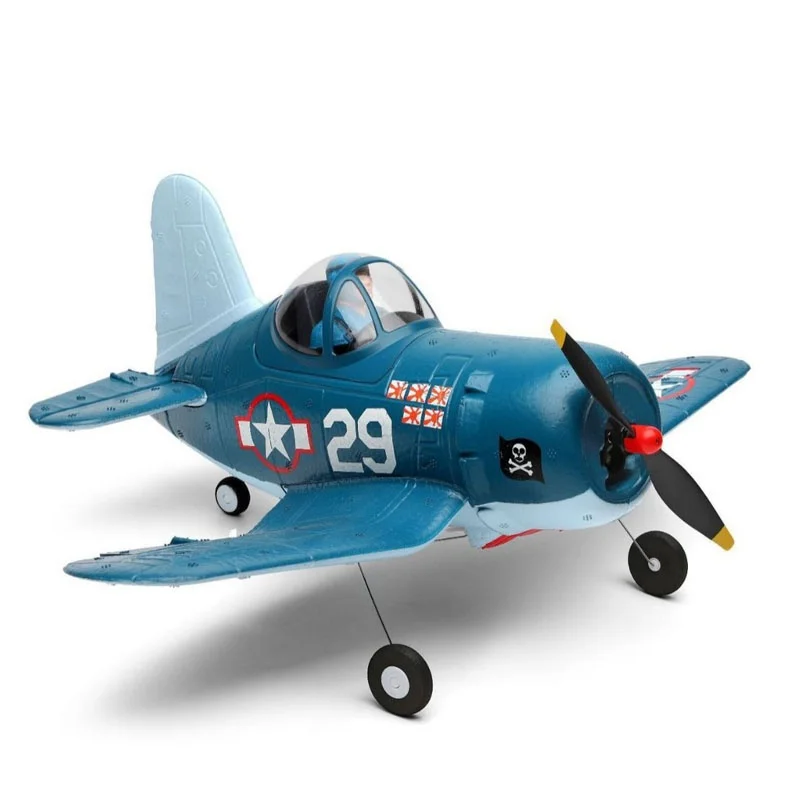 2.4G Full Scale Remote Control Four Channel Design Dual Mode Switching Q-Version Simulation F4u Pirate Fixed Wing Aircraft Model