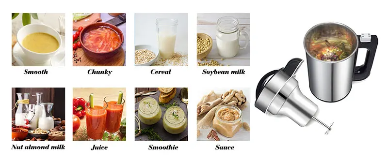 1.2L Almond Milk Machine Household Soup Maker With Multi-function 6 In 1 Soybean Oat Milk Machine Electric Mixer Blender