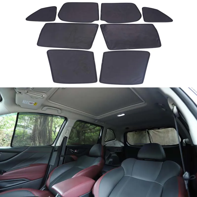 For Subaru Forester 2019-2024 car sunshade, window visor, insect net, anti-UV sunshade, auto accessories, memory wire type