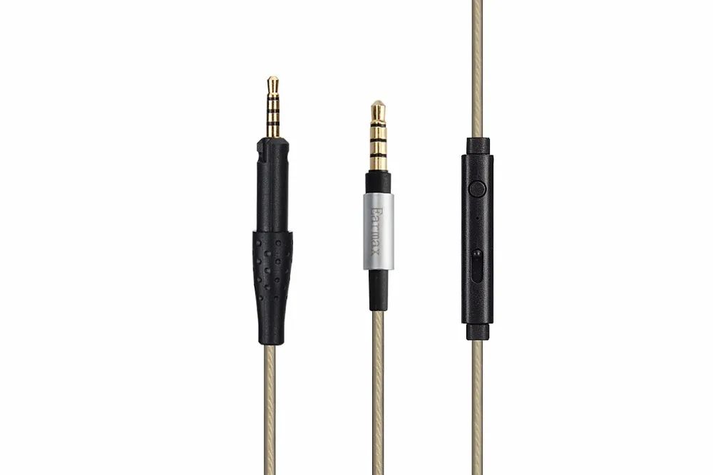 交換用銀メッキオーディオケーブル、マイク付き、Neumann ndh 20 30 ヘッドフォン用