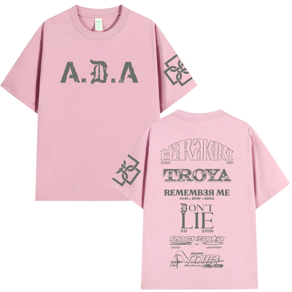 مغني الراب دوكي ADA جولة ميرش تي شيرت الرجال النساء الملابس القطن المتضخم تي شيرت موضة الهيب هوب قصيرة الأكمام تي شيرت الشارع الشهير #5