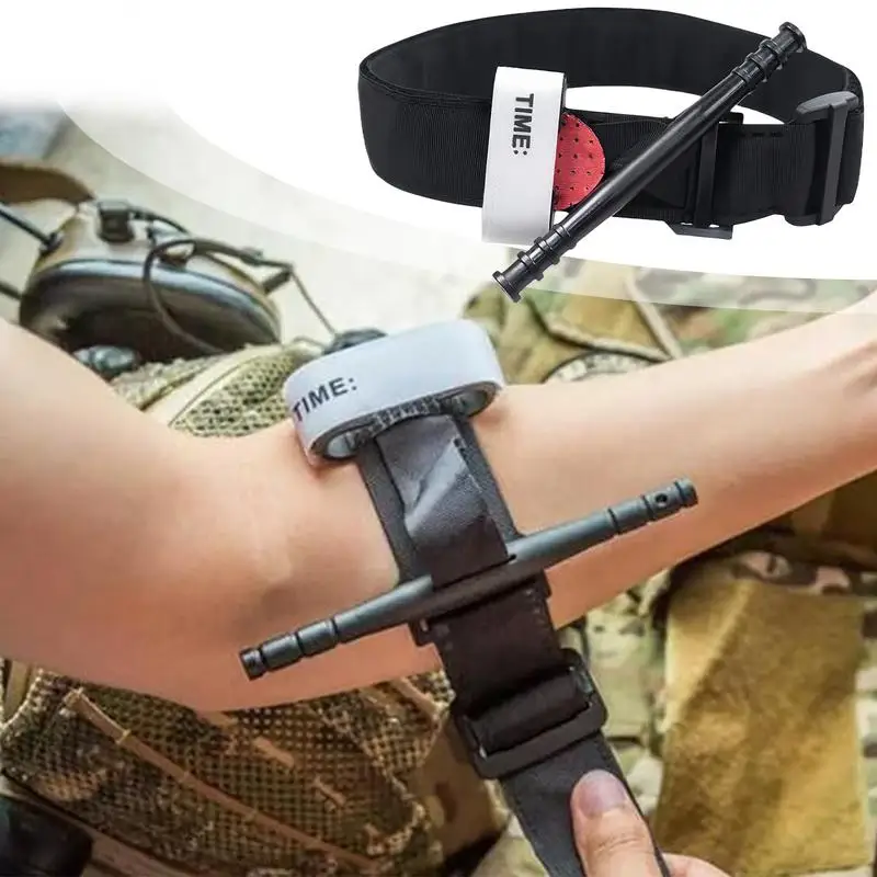 Cinta de torniquete rotativa CAT, vendaje de aplicación de rescate, torniquete de emergencia con una sola mano para montañismo y Camping