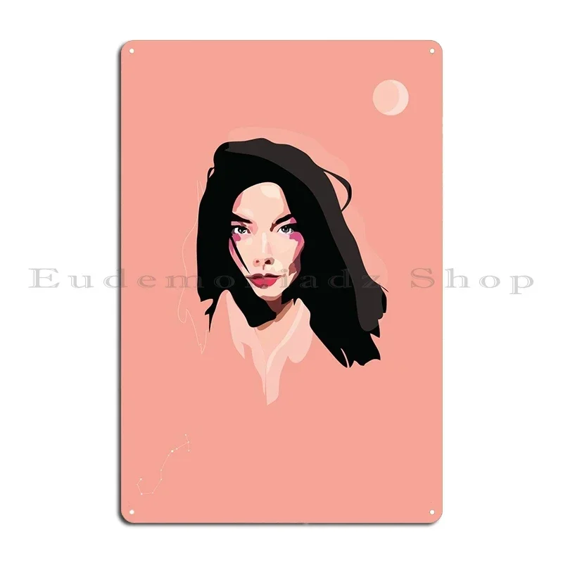 Digitales Design von Singer Bjork, Metallschild, Vintage-Pub-Wandbild, Club-Wanddekoration, Druck, Blechschild, Poster