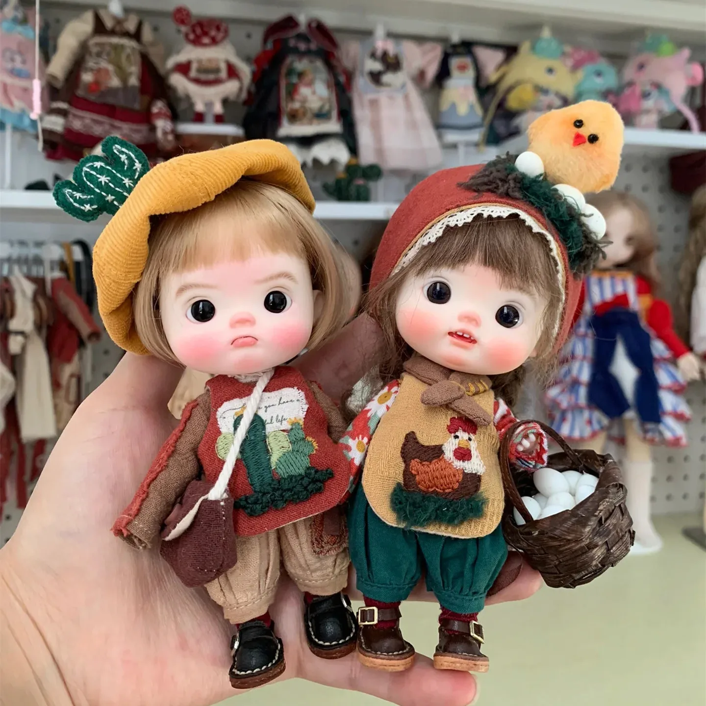 

Ob11 DianDi Dianmei Dian Sister and Brother Expression Head Cute BJD Surprise Gifts Mini Ball Jointed Dolls