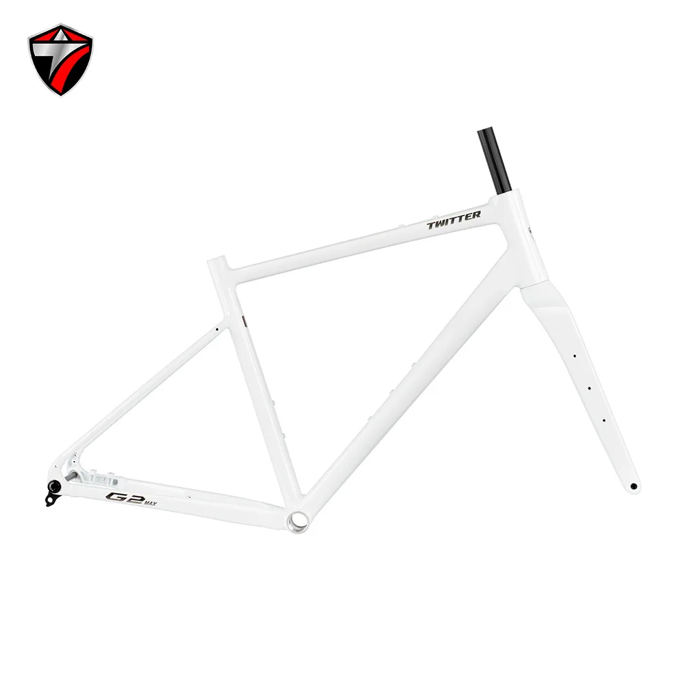Image of 2026 Twitter 700C GRAVEL-G2 MAX Aluminium-Rennradrahmen mit Carbonfaser-Gabel und UDH-Schaltauge Gravel-Bike-Rahmenset