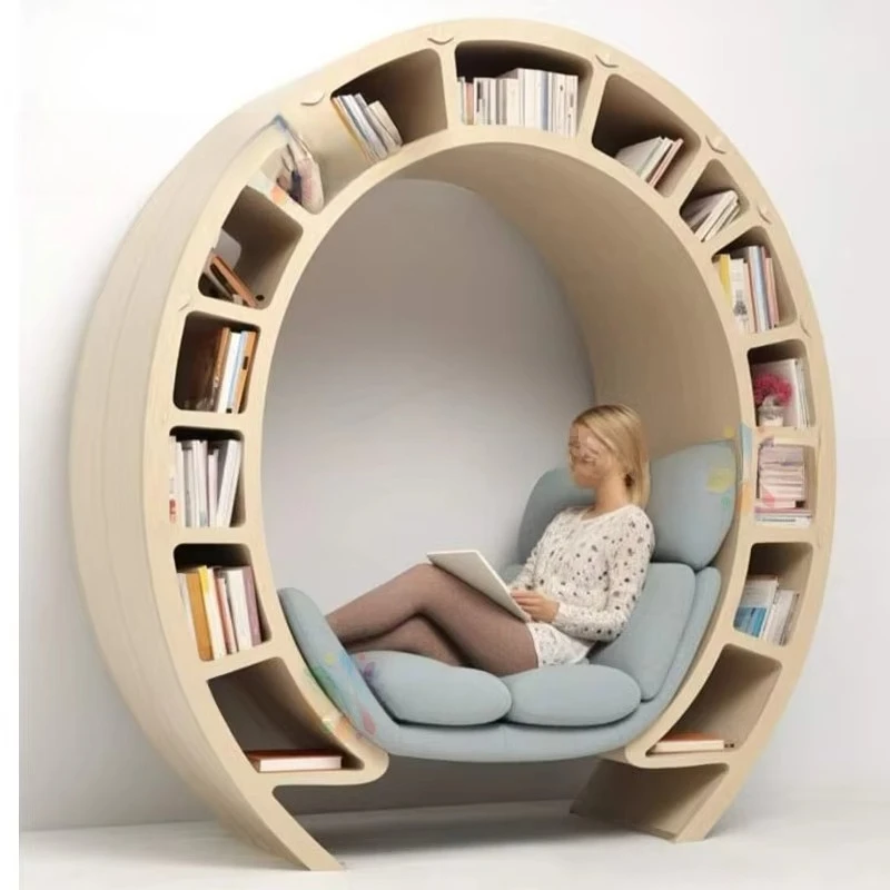 

Unique bookshelf with reading nook for family living room bedroom library preschool