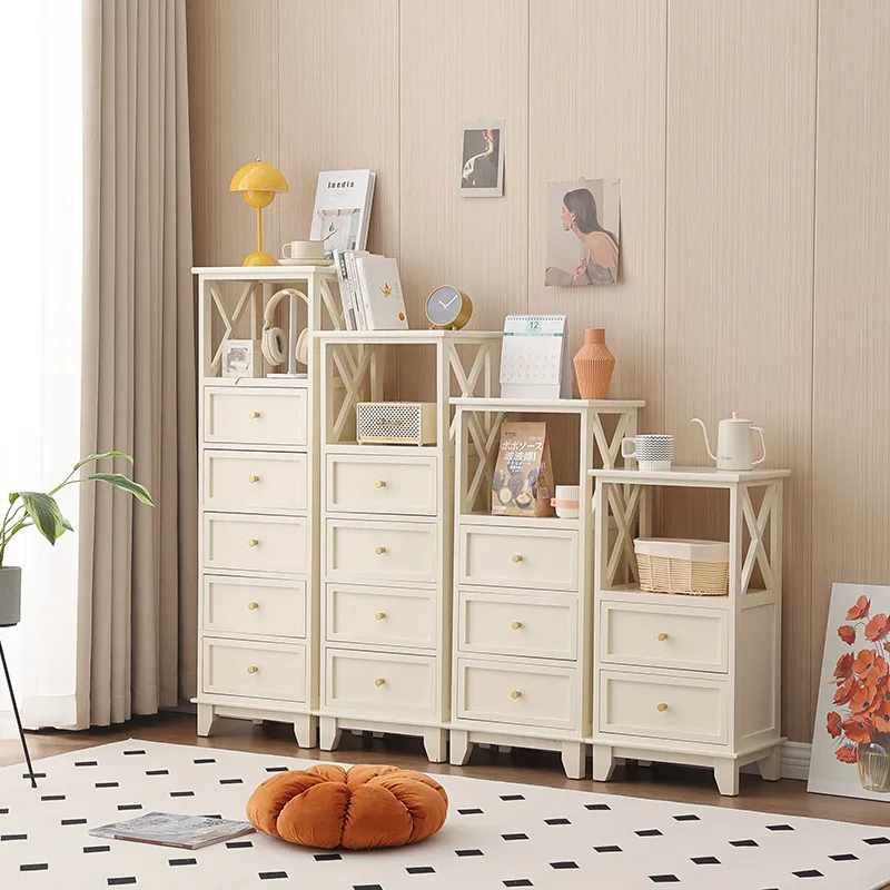 Solid wood small apartment storage wall house drawer bedroom room living room locker