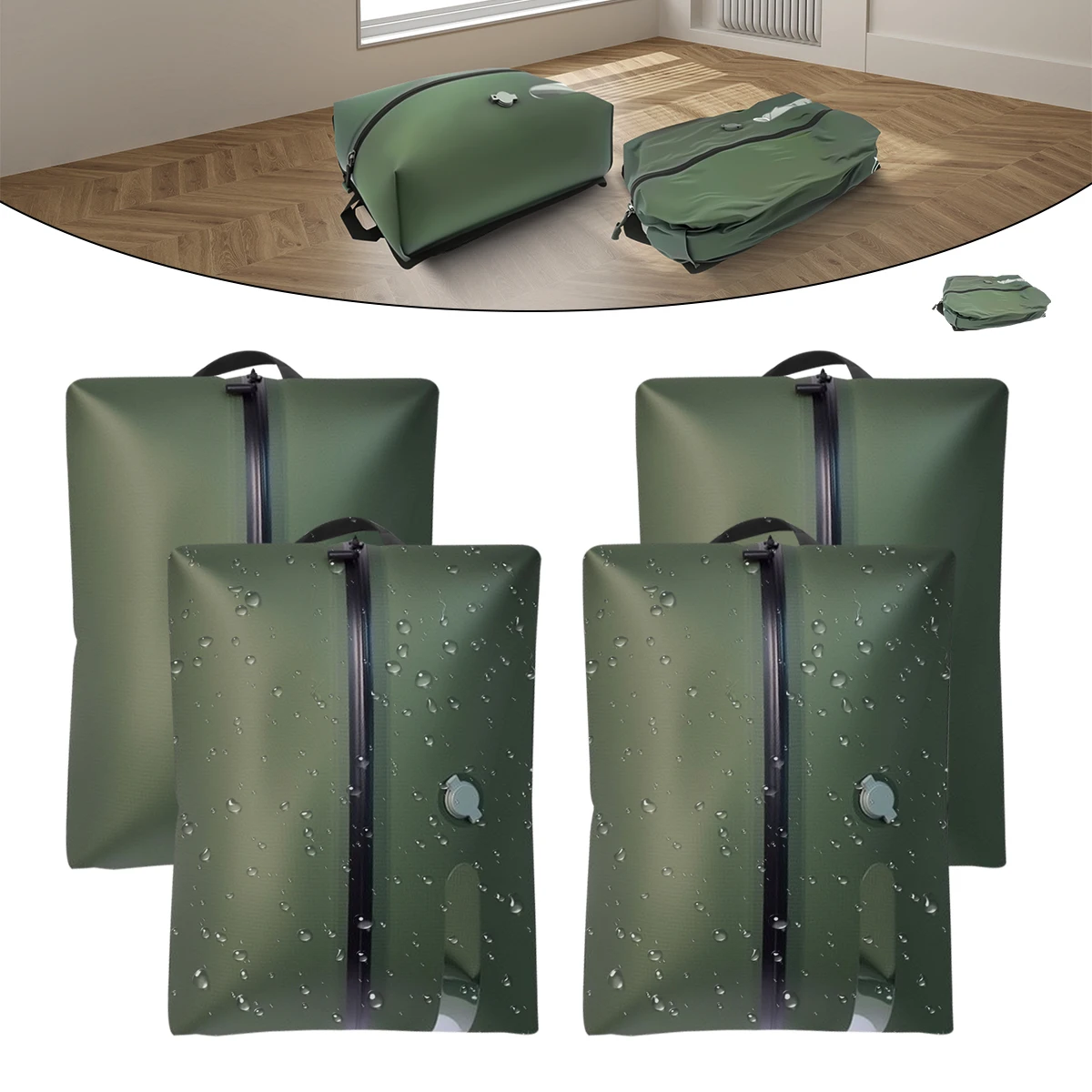 Reusable Vacuum Bags for Travel Waterproof Space Saver Vacuum Compression Bag Dustproof Luggage Vacuum Storage Bag Suitcase