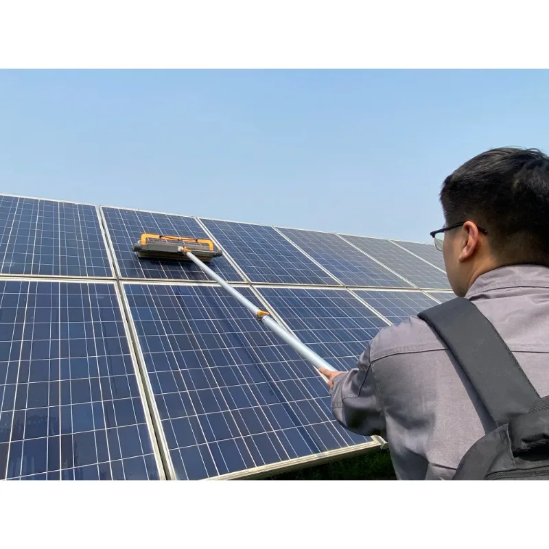 Zhenda Factory AC Power 5.5M Roller Head Photovoltaic Brushless Motor Waterproof Solar Panel Cleaning Brush