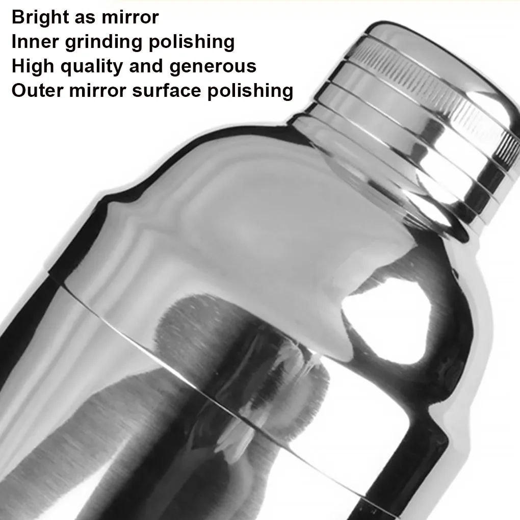 Stainless Steel Cocktail Shaker Drinks Wine Maker Martini Mixer for Bar Home with Strainer  350ml