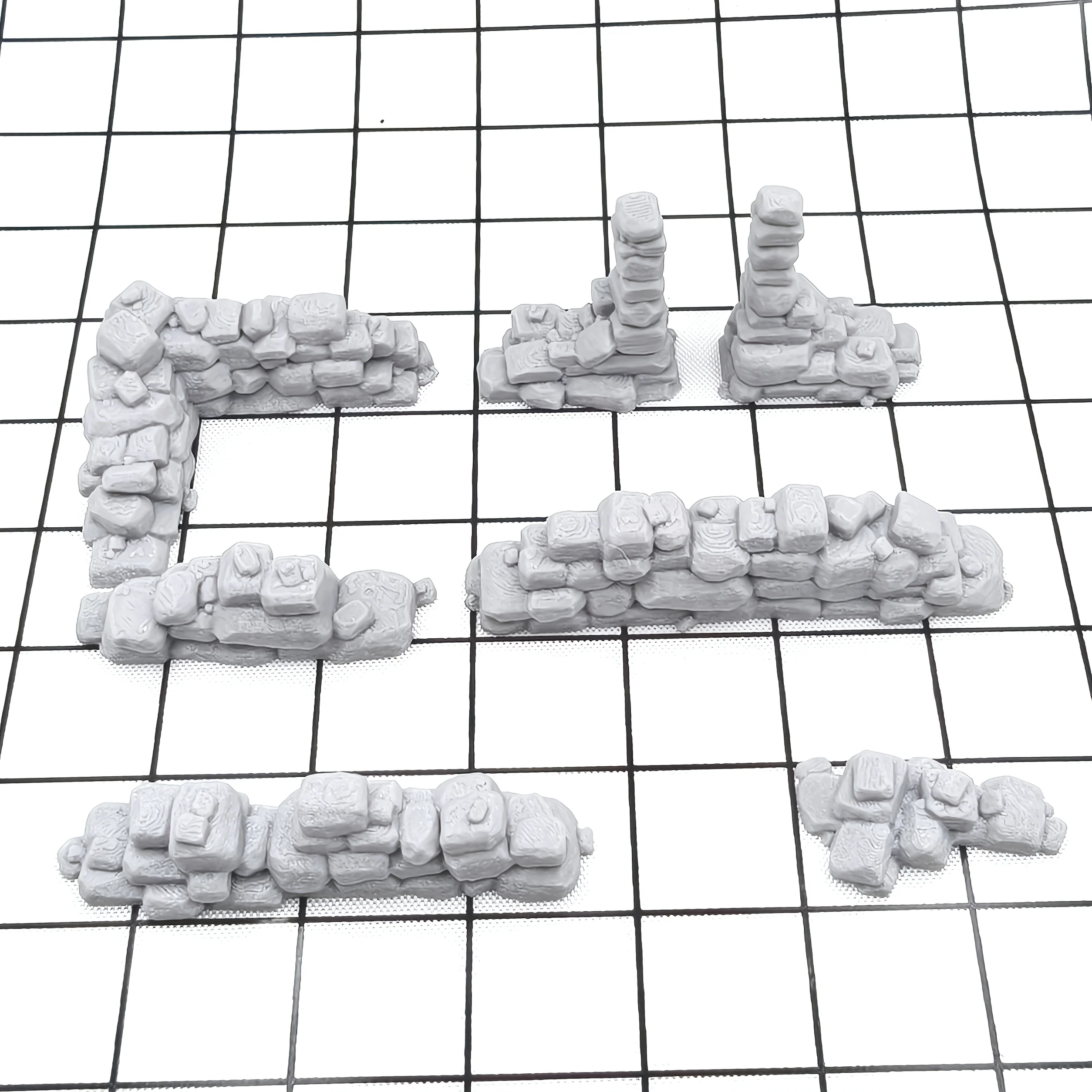 

7 шт., каменные настенные руины для игр, миниатюрное здание, настольные игровые аксессуары, аксессуары для ролевых игр, Рождество,