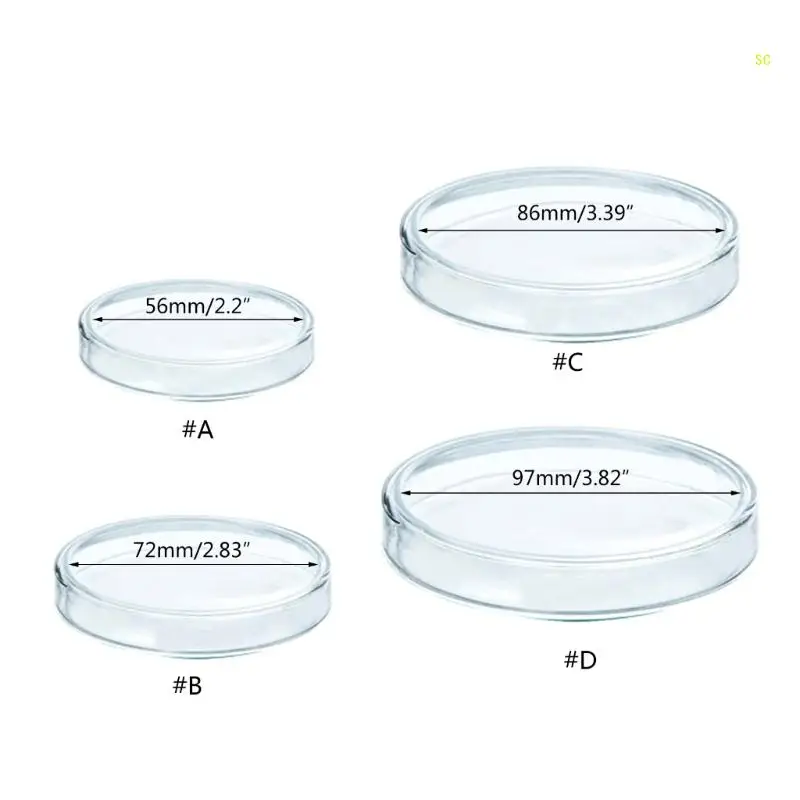 Imagem -06 - Placas Petri Vidro Borosilicato Alto para Celular 10 Peças 60 mm 75 mm 90 mm 100 mm Dropship