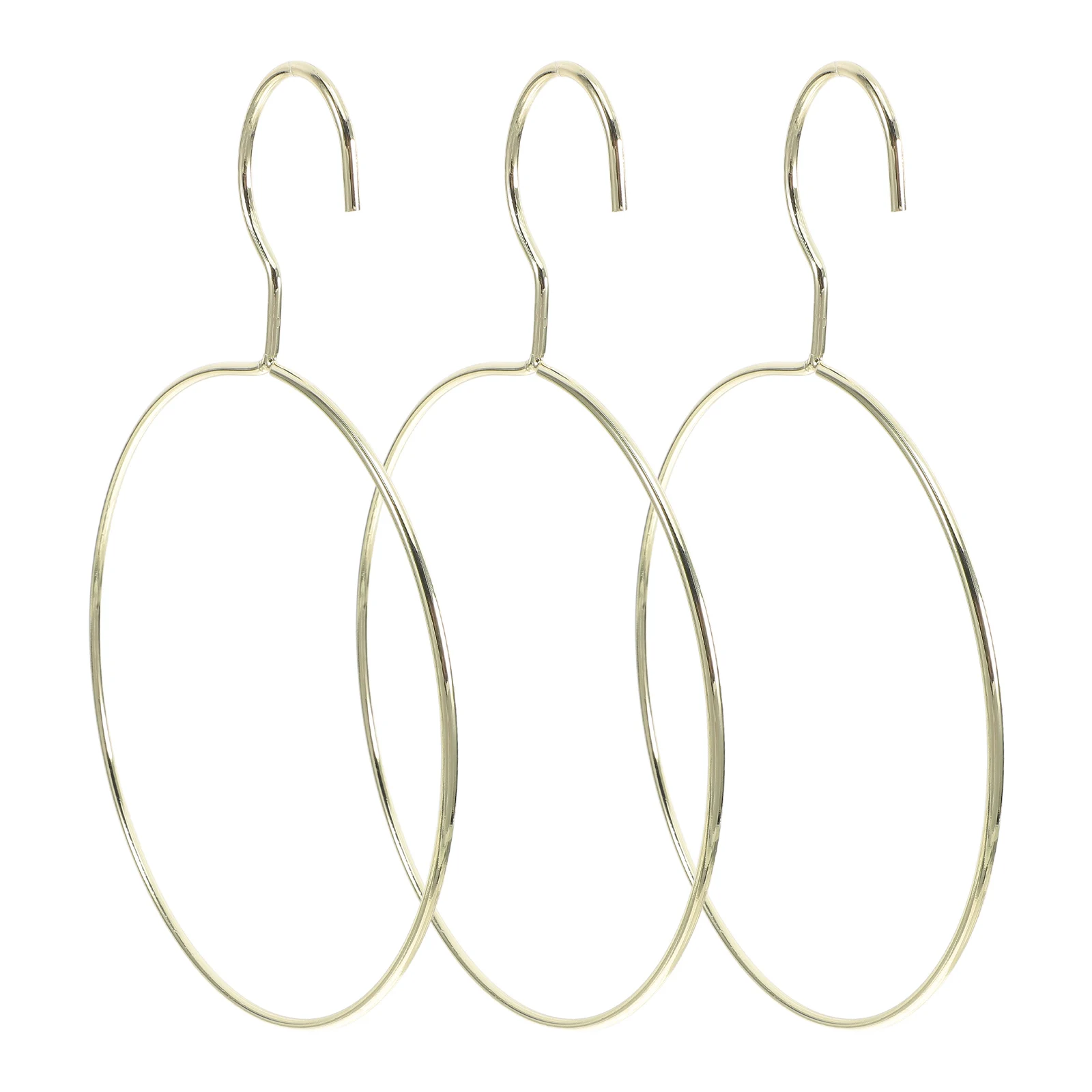 

3 Pcs Wrought Iron Round Clothes Rack Belt Hanger Hangers Heavy Duty Closet Scarf for Pants