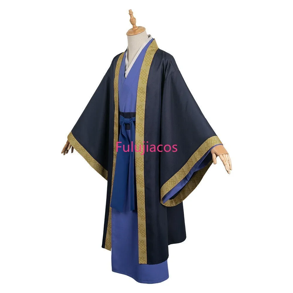 Fulujiacos Anime The Apothecary Diaries 2 Jinshi Cosplay Traje quimono Roupas + Conjuntos azuis