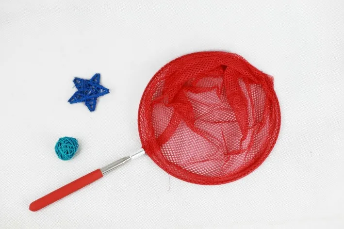 1pcs Stainless steel children's colorful retractable insect net fish tank fishing net butterfly dragonfly insect net pocket