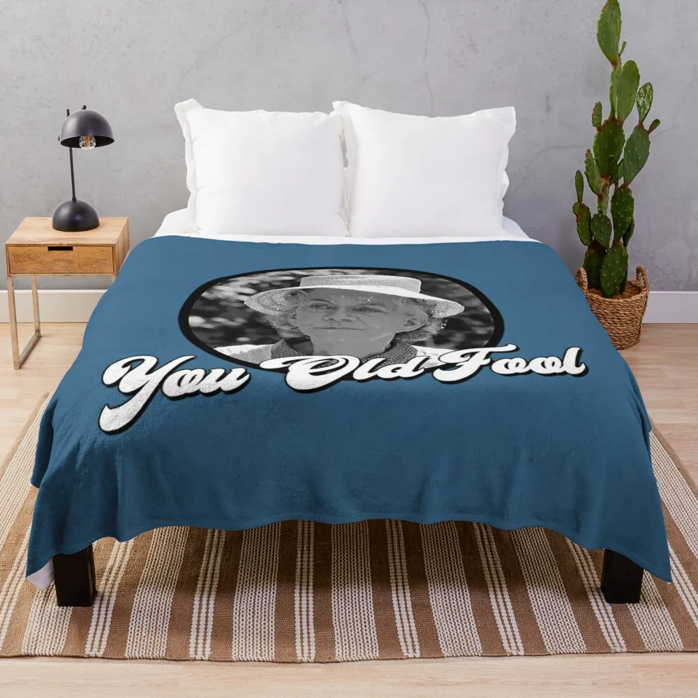 The Waltons T-ShirtYou Old Fool - Grandma Walton - His and Hers Throw Blanket Luxury Flannel Fabric Plush Blankets