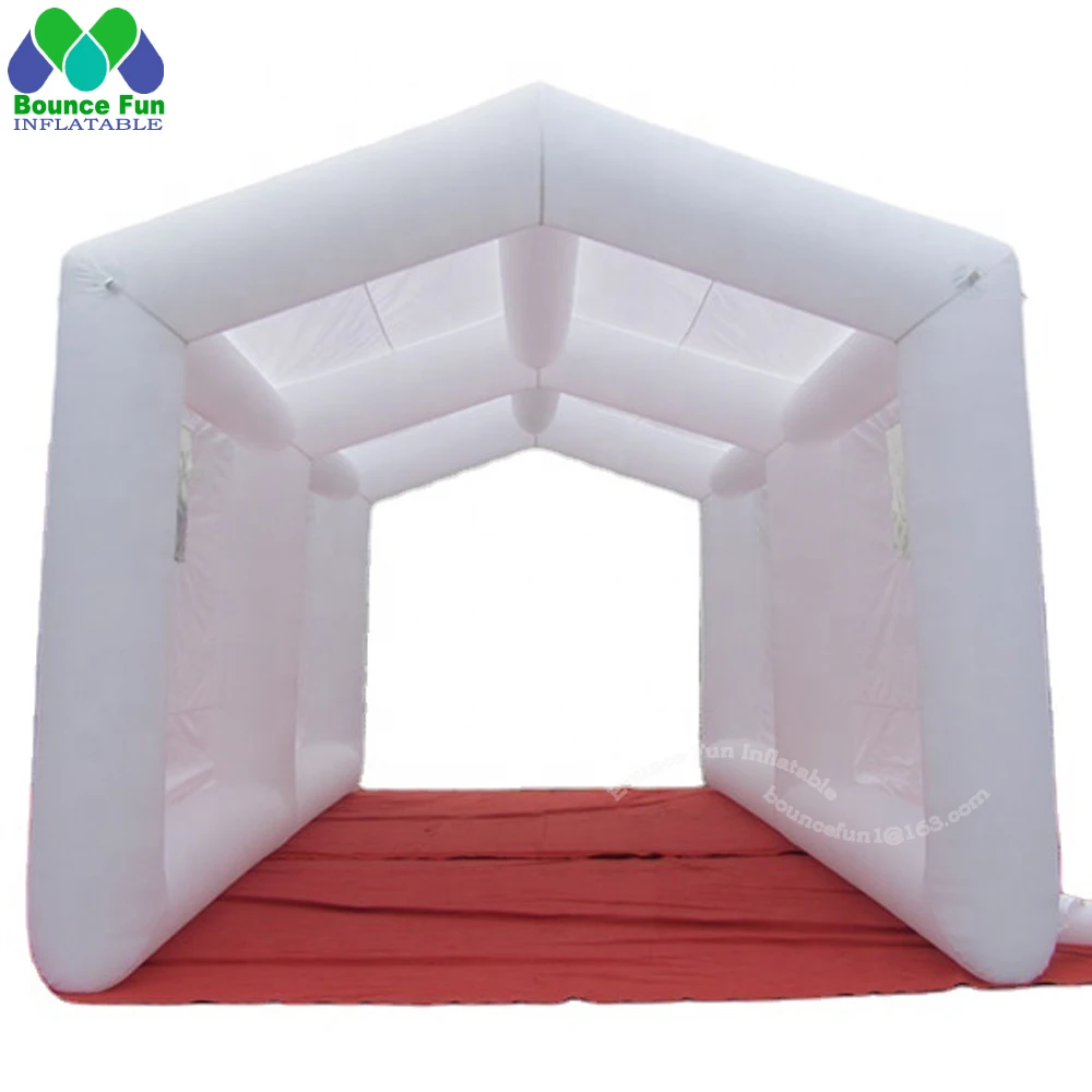 Company Wholesale White Inflatable Car Wash Tent Packing Garage Advertising Party Tent With Windows For Outdoor Events