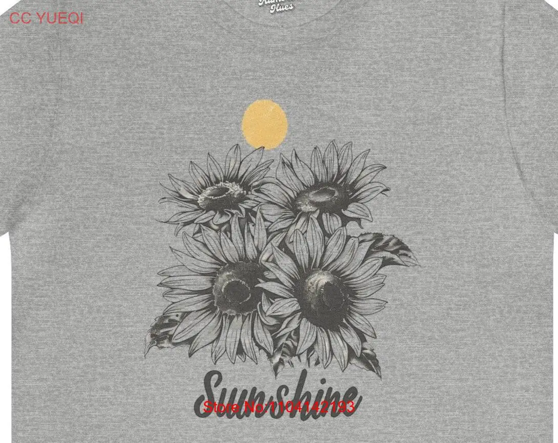 Sunshine sunflower shirt flower t sunny day tee positive sunbeam vacation graphic tees summer thirt hiking vitamin D