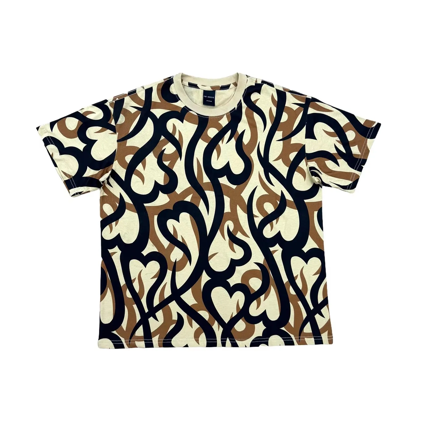 

New No Tag Men Number Nine AW04 Tribal Heart Camo T Shirts T-Shirt Hip Hop Skateboard Street Cotton T-Shirts Tee Top US size E9