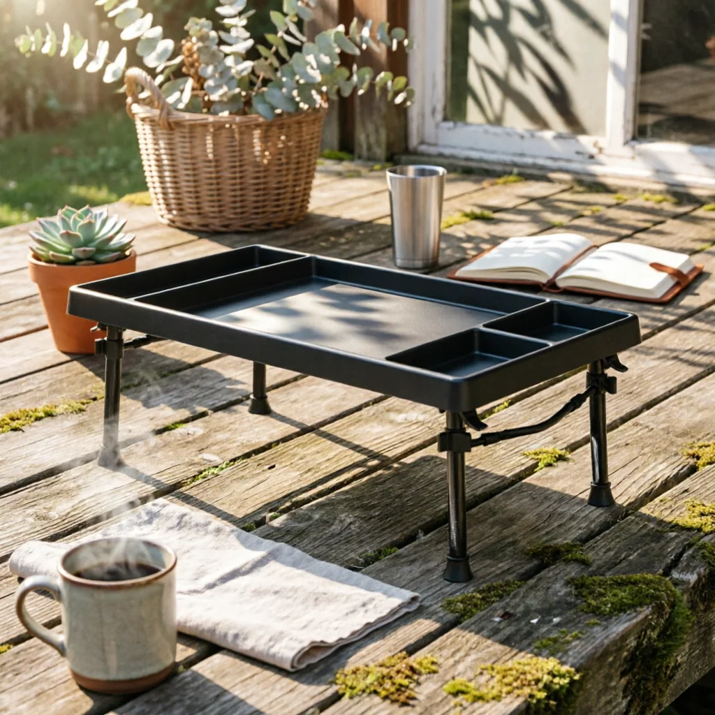 Fishing Tackle Tray Table Adjustable Legs Carp Table Holder Tray ABS Material Multipurpose for Tent Setup