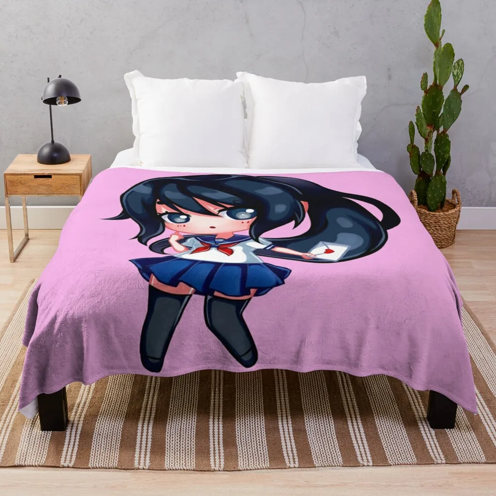 

Yandere-chan Throw Blanket Oversized Throw Blanket Luxury Thicken Blanket Comfort Recieving Blankets