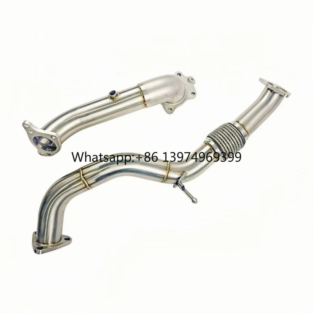 DEX Stainless Steel with Heat Shield High Flow Exhaust Downpipe for 2017-2024 Honda Civic 10th/11th 1.5T