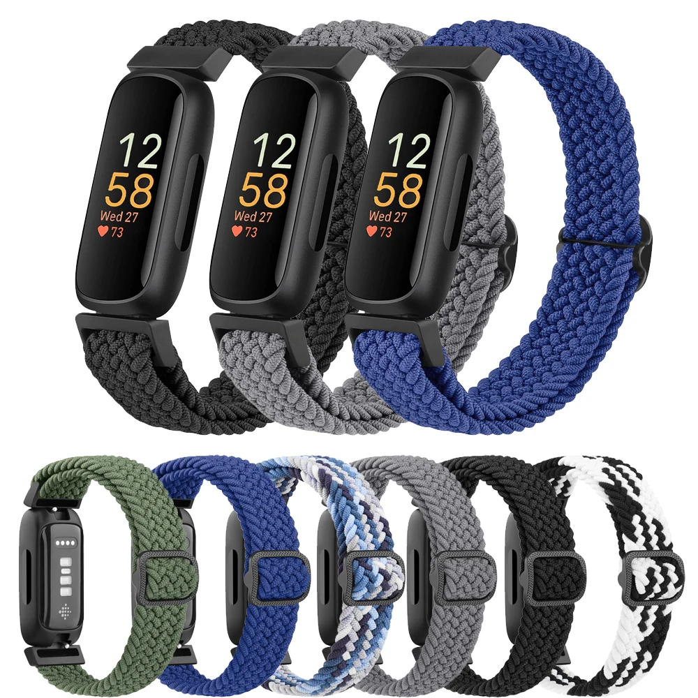 Elastische Gevlochten Horlogeband Voor Fitbit Inspireren 1 2 Armband Met 3 Riem Voor Fitbit Inspireren Hr/Ace 2 3 Polsband Vervanging