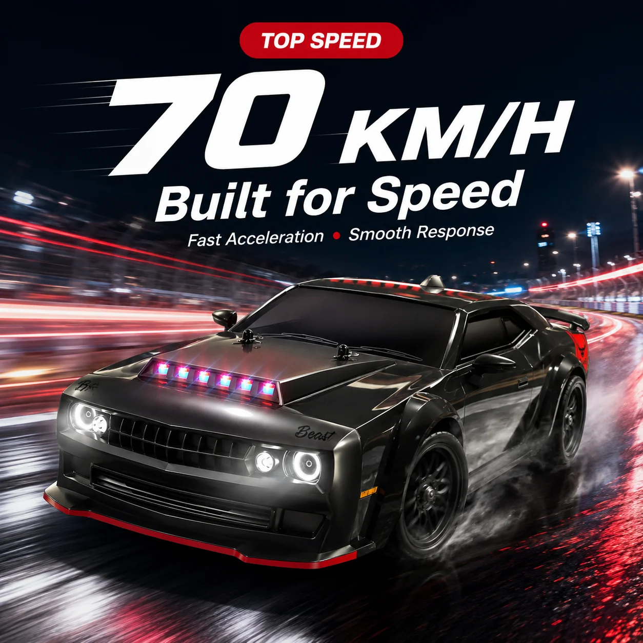 ZNLYRION 70KM/H RC Toy SG216MAX PRO 4WD RC Drift Car 1:16 Scale  2.4G Remote Control Brushless Racing Car With LED Lights for Adults view 3