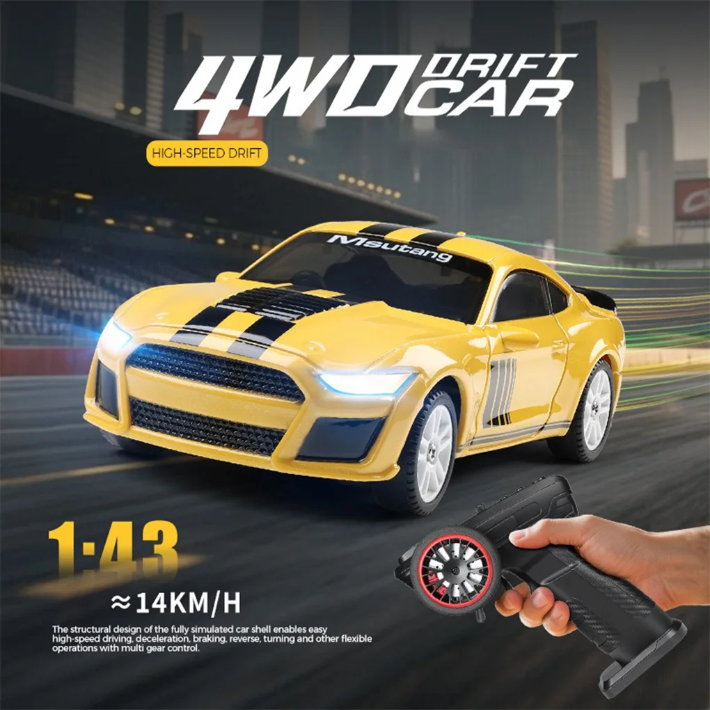 

Новый K4308 автомобиль с дистанционным управлением, масштаб 1/43, крутые фонари, электрический 4WD Drift Racing, мини-настольный симулятор, модель спортивного автомобиля, игрушки для мальчиков