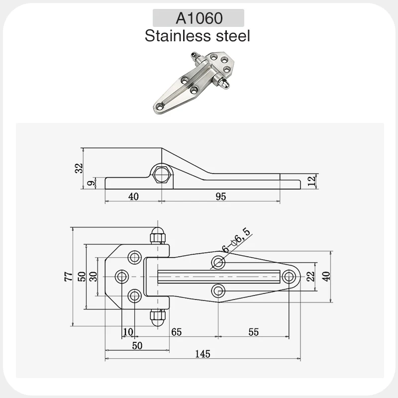 Stainless Steel Zinc Alloy Oven Plane Hinge Refrigerator Door Oven Steam Cabinet Hinge Dryer Steam Cabinet Industrial Door Hinge