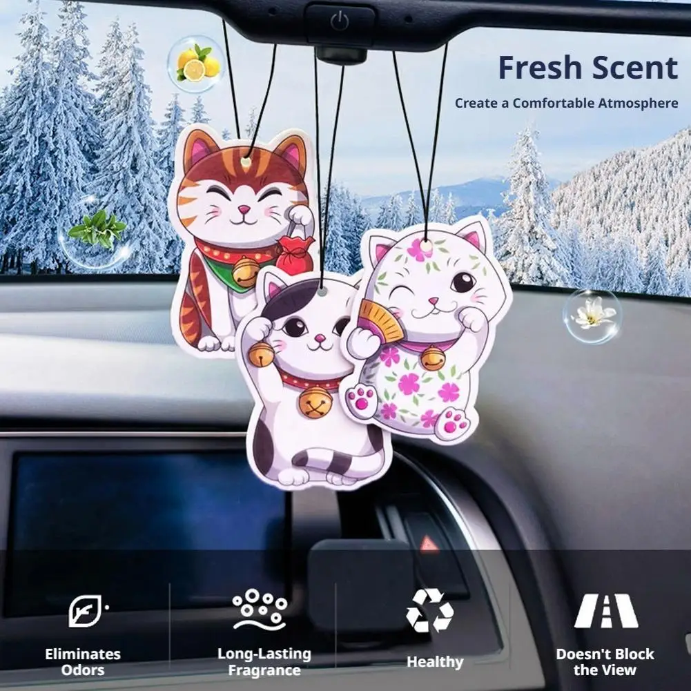 1Pcs Car Air Freshener Paper Natural Scented Hanging Ornament Auto Perfume Fragrant Tablets Aromatherapy Car Accessories