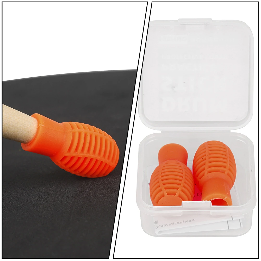 

2Pcs Eco-Friendly Silicone Drumstick Caps For Better Protection Drumstick Accessories